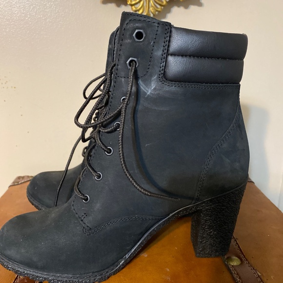 Timberland black unbuckle suede size 9 lace up boots - Picture 5 of 9
